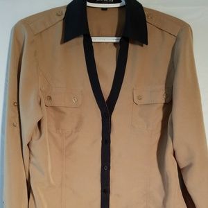 Express Women's Med Modal Button Up blouse